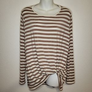Jackson Rowe Striped Knotty Tee size Medium